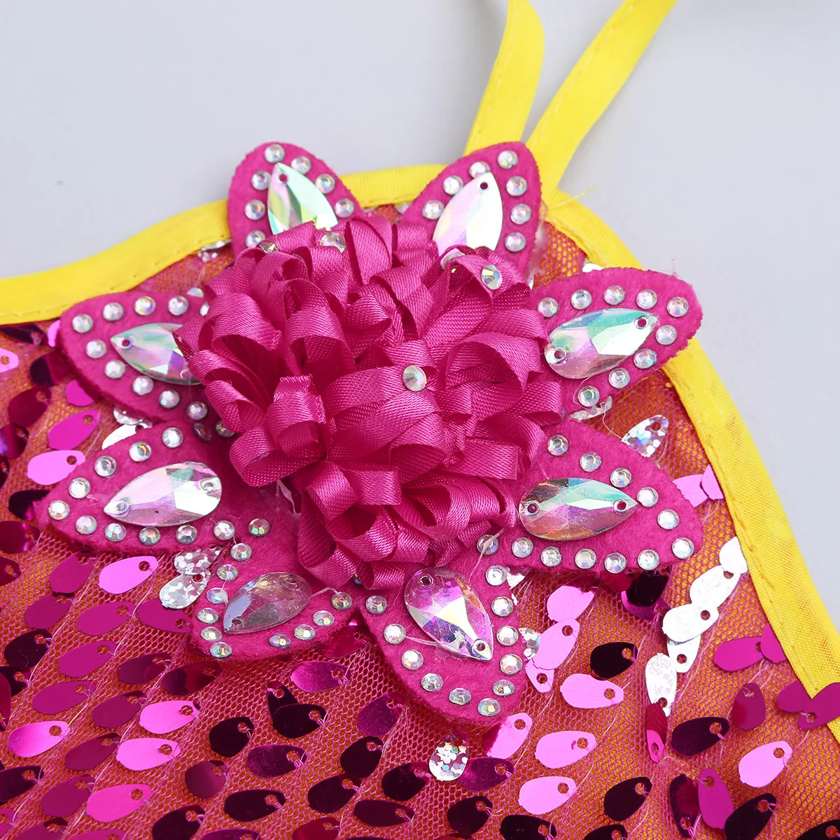 Детское разноцветное балетное платье-пачка с блестками и цветочной аппликацией для девочек, Детский комплект танцевальных джазовых костюмов