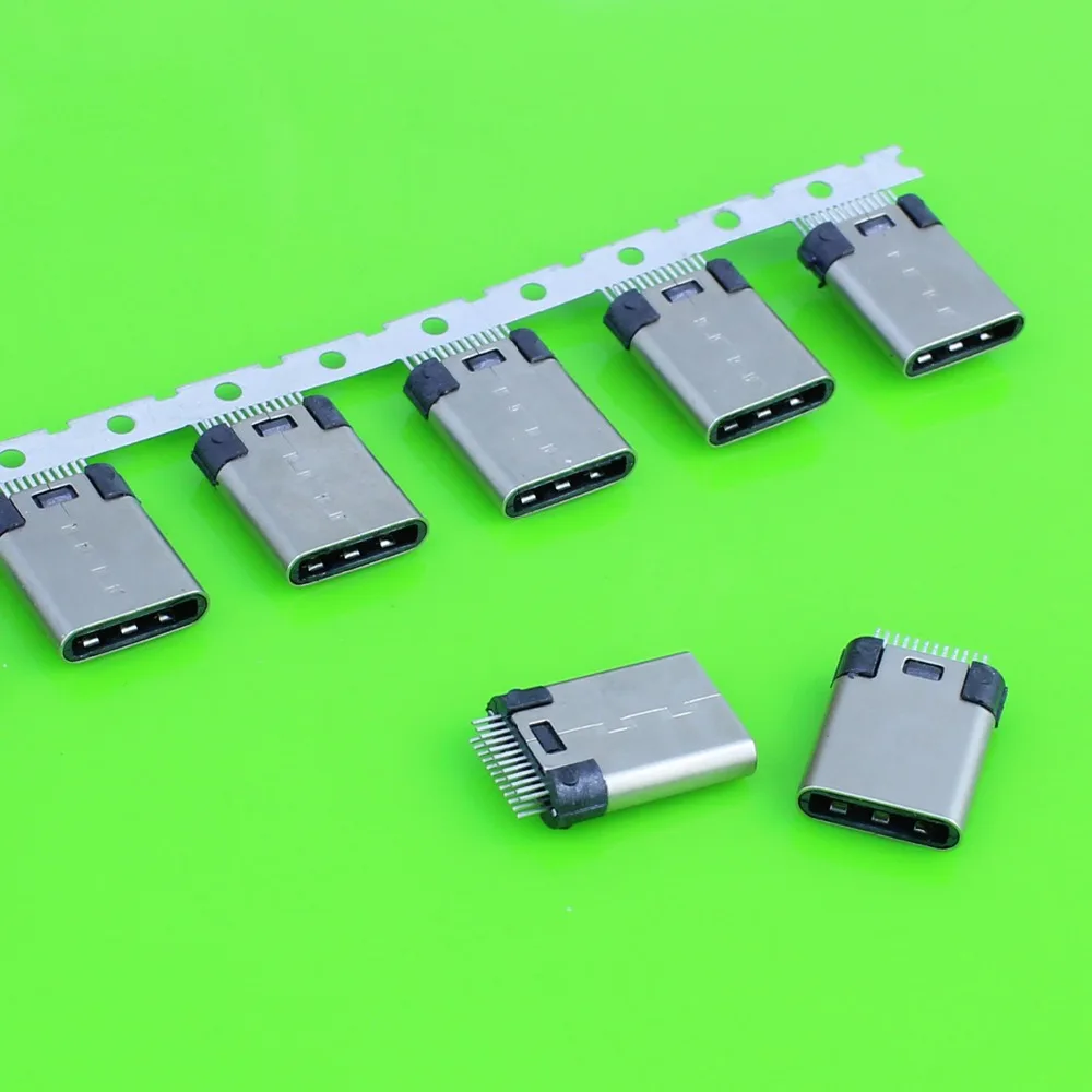 

(10 pieces/lot) DIY 24pin USB 3.1 Type C USB-C Male welding soldering Plug Connector SMT type with 3.5mm