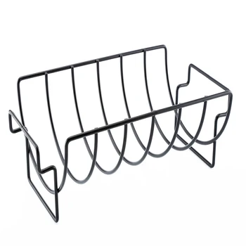

New Non-Stick Stainless Steel BBQ Chicken Duck Holder Rack Grill Stand Roasting BBQ Rib Double Layer Rack Skewers Baking Tray