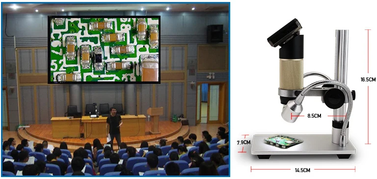 300X HDMI 3.0MP электронный цифровой видео микроскоп 3,0 дюймов ЖК-дисплей 1080P пайка USB светодиодный дистанционный микроскоп