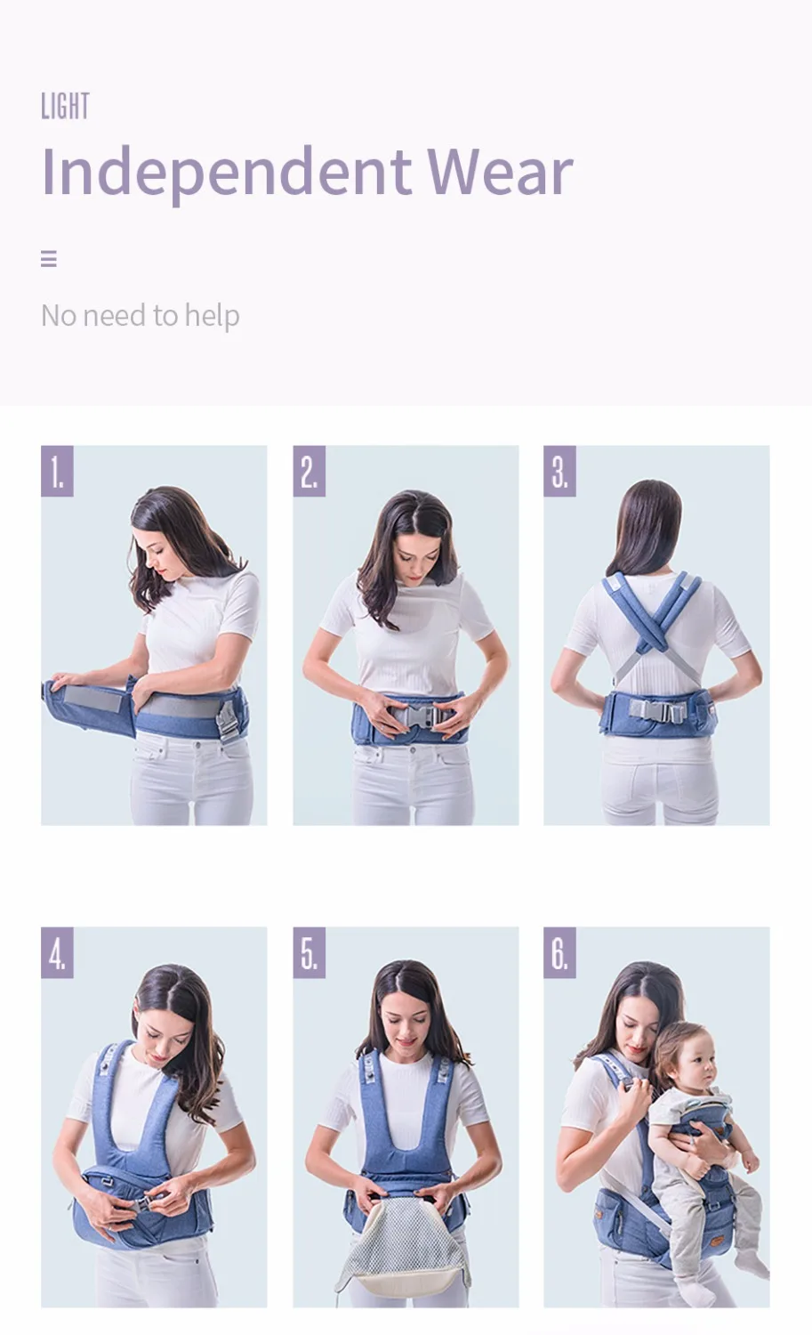 SUNVENO Baby Carrier передняя сторона Baby Carrier Удобный слинг рюкзак сумка wrap Baby хипсет-кенгуру для новорожденных 0-36 м