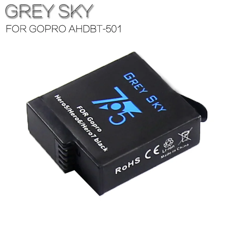 2 шт. аккумулятор 1600 мАч для GoPro hero 5 hero 6 hero 7 black Bateria Akku для GoPro hero 5 6 7 hero 5 AHDBT 501 аккумулятор и зарядное устройство