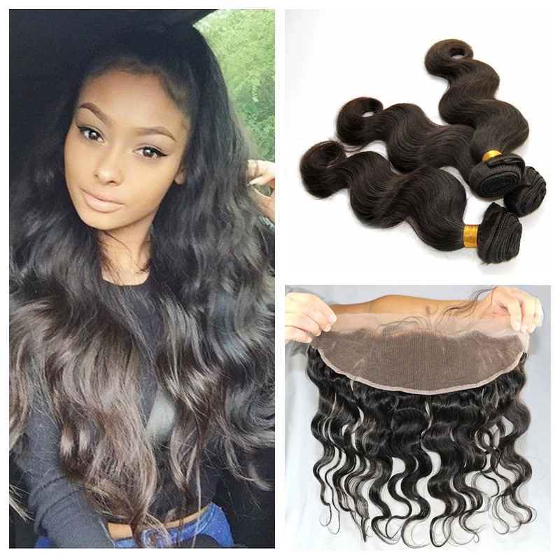 Ear To Ear Lace Frontal Closure With 3 Bundles Body Wave