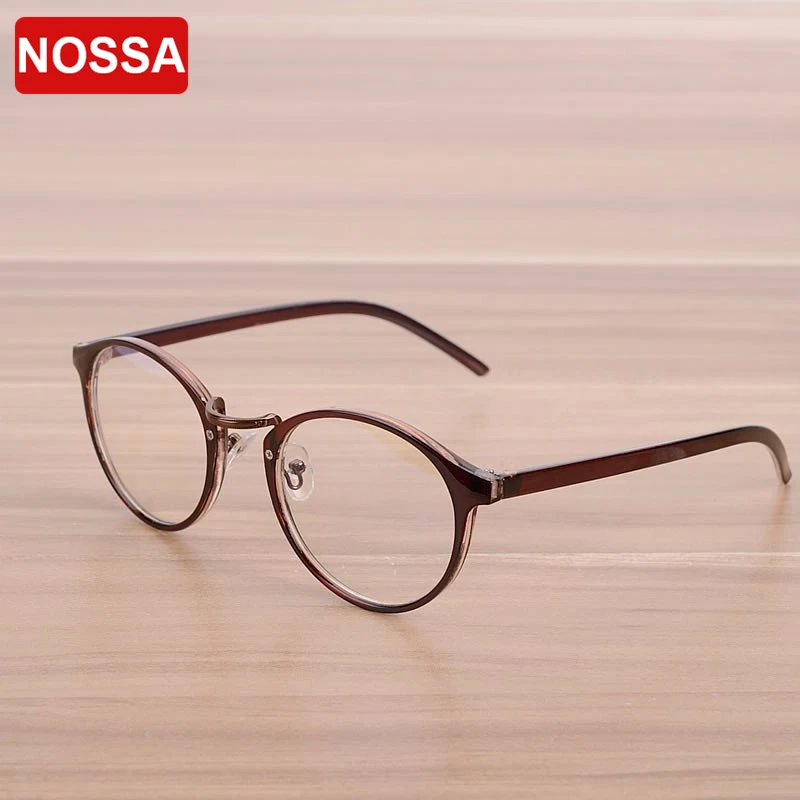 

NOSSA Brand Round Eyeglasses Frame Clear Lens Womens Vintage Simple Glasses Frames Mens Spectacle Frame Goggles Optical Eyewear