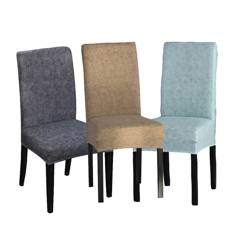

Solid Color Wedding Chair Covers Dining Spandex Elastic Stretch Removable Minimalist Chair Seat Case Anti-dirty Hotel Banquet