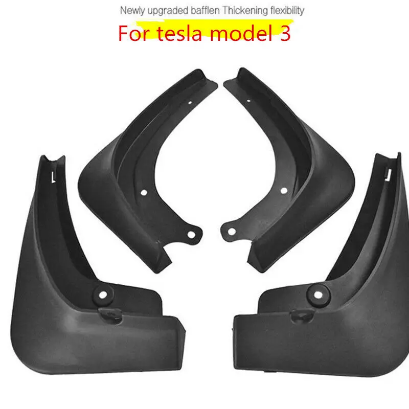 

New arrival 4pcs Front Rear Car Mud Flaps For Tesla Model 3 2016 2017 2018 2019 Mudflaps Splash Guards Mud Flap Mudguards Fender