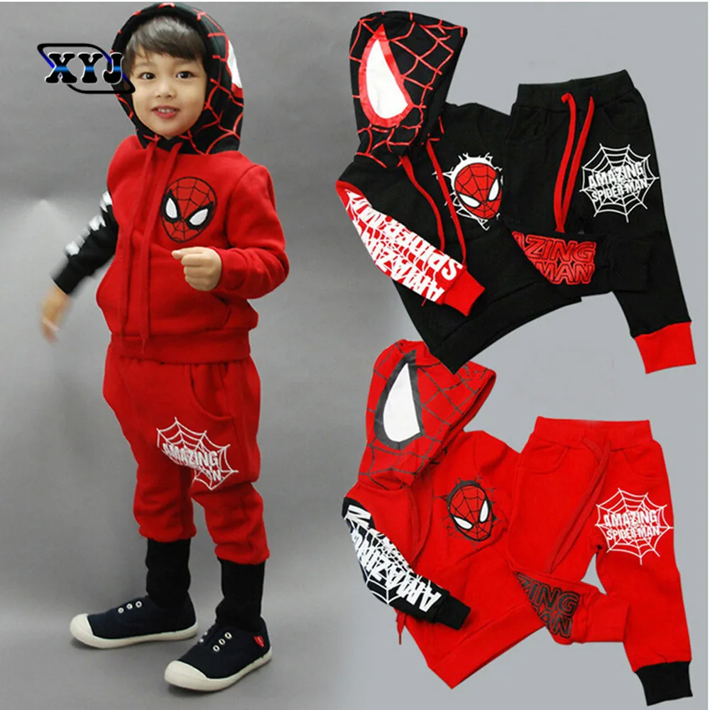 Spiderman Children Boys Clothing Set Baby Boy Spider Man Sports Suits 2