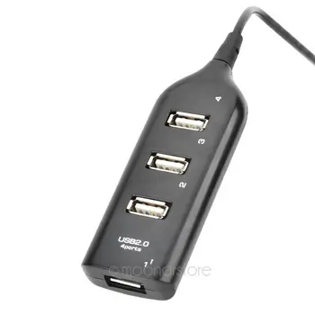 

M6988 1 to 4 USB HUB Socket Style 4-Port 2.0 Hub USB 40cm-Cable USB Adapter Computer Accessories