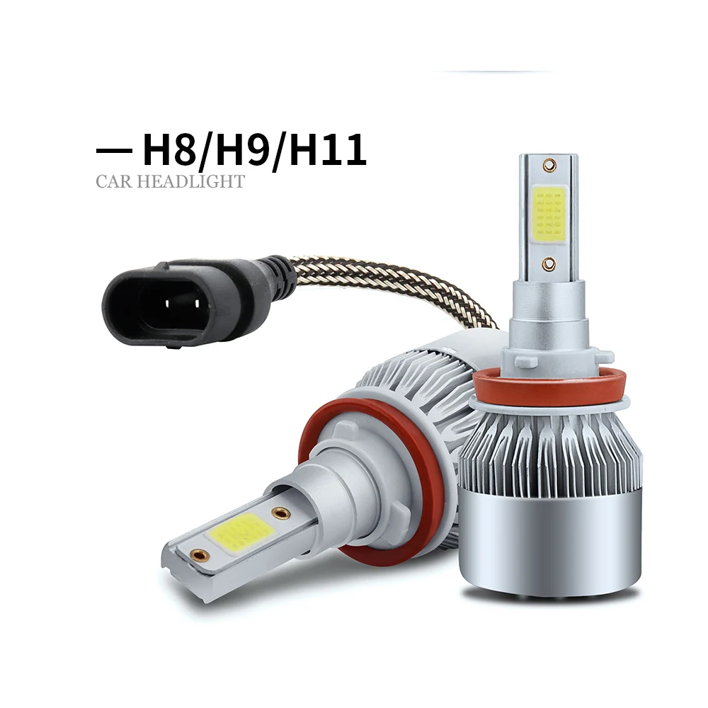 2 шт. Автомобильные светодиодные лампы h4 h7 h16 h3 h1 h11 h9 h10 h13 h27 880 9005 9006 9004 9007 5202 36 Вт 9012