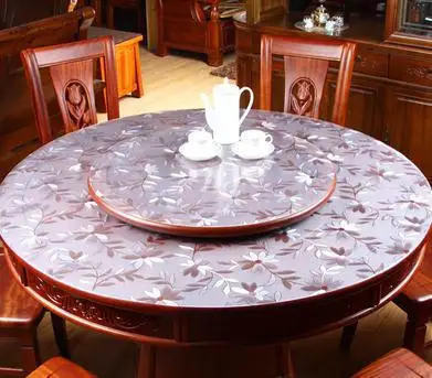 

1.5mm 60cm-160cm Customization made Transparent Matte plastic PVC tablecloths soft glass pvc table covers crystal waterproof