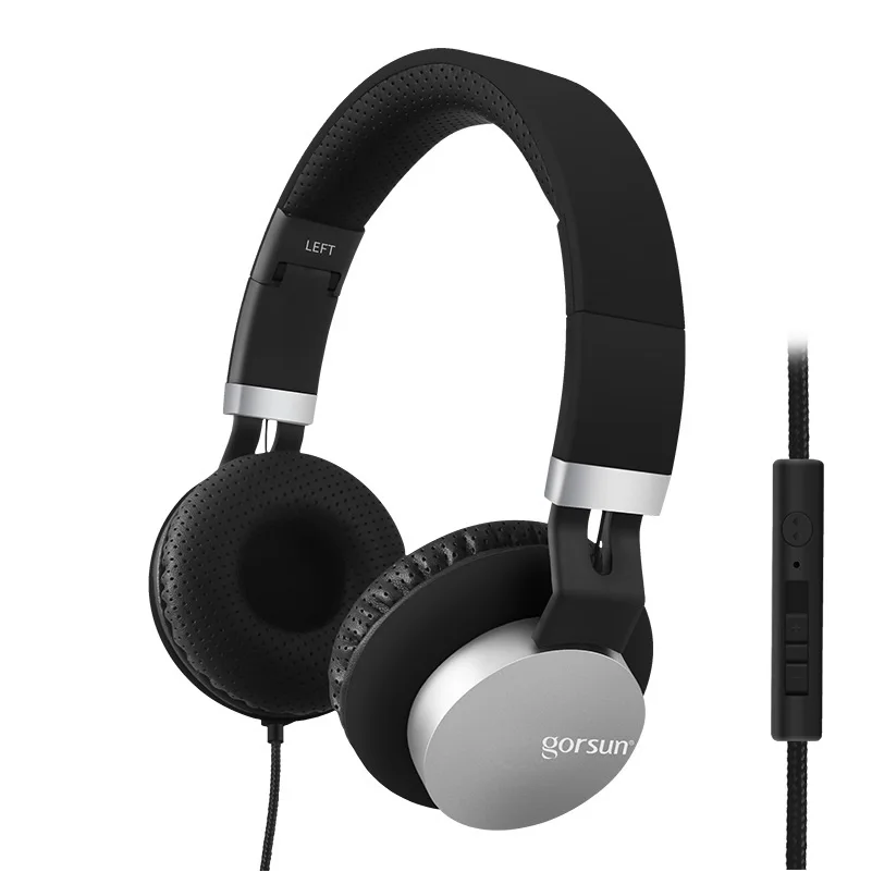 Новые стерео наушники складные Hi Fi для ПК iPhone Samsung Xiaomi с микрофоном и регулятором