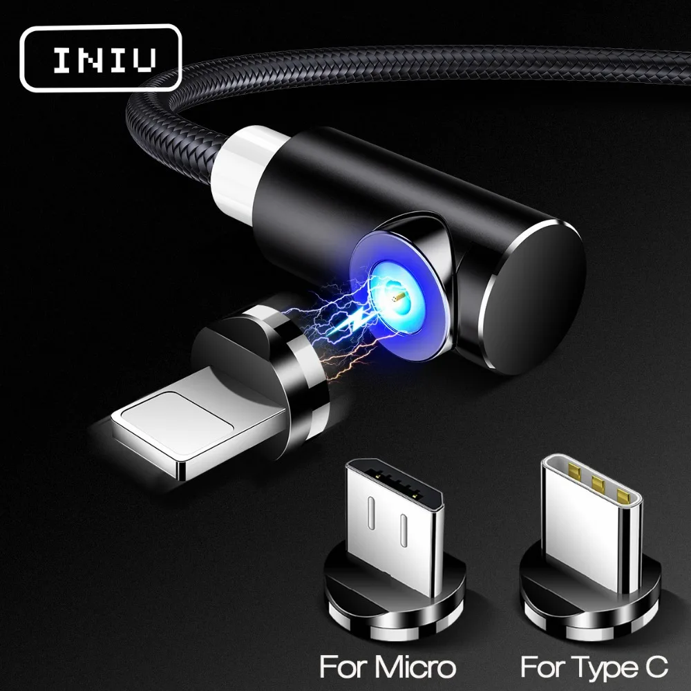 INIU Magnetic Cable Micro USB Type C Fast Charger Charging For iPhone XS X XR 8 7 6 5 Samsung S8 Magnet Android Phone Cable Cord INIU Magnetic Cable Micro USB Type C Fast Charger Charging For iPhone XS X XR 8 7 6 5 Samsung S8 Magnet Android Phone Cable Cord