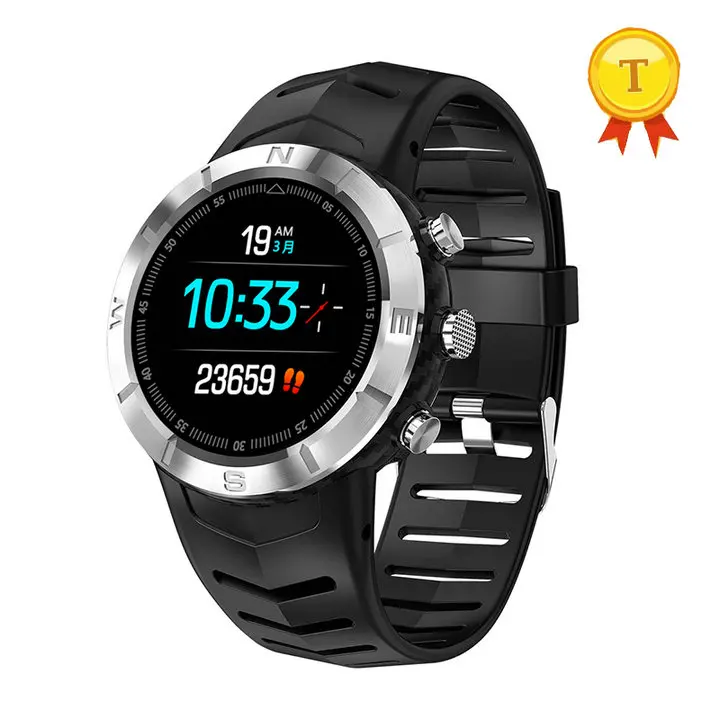 Черный IP67 Waterproof HRV Smart Watch man Heart Rate blood pressure Monitor Fitness Tracker Smart Wristband Smart Band Sport watch - Цвет: Черный