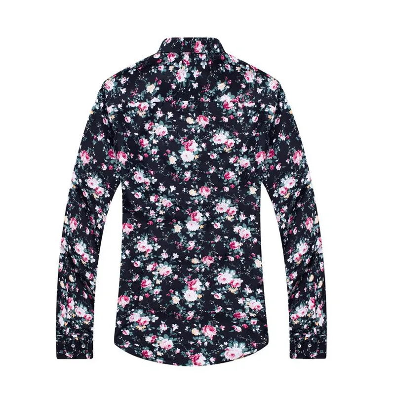 الرجال ملابس منقوشة بكم طويل قميص ضئيلة الأعمال الترفيه قميص زائد حجم 5XL الذكور عارضة العلامة التجارية قميص قمم 2019 جديد