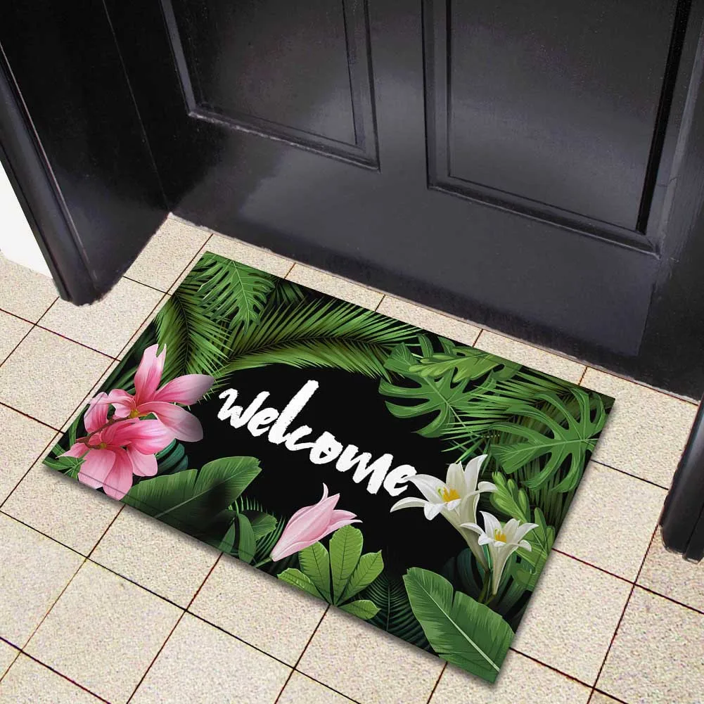 Zeegle коврики для входной двери лист цветок коврики с узором для гостиной домашний Декор коврик для спальни коврики для ванной комнаты