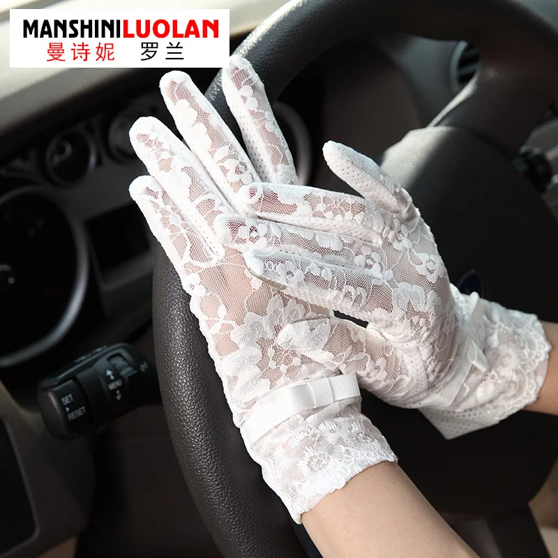 

2018 Summer sun protection gloves female thin lace gloves sunscreen gloves ladies summer outdoor sunscreen gloves ML133