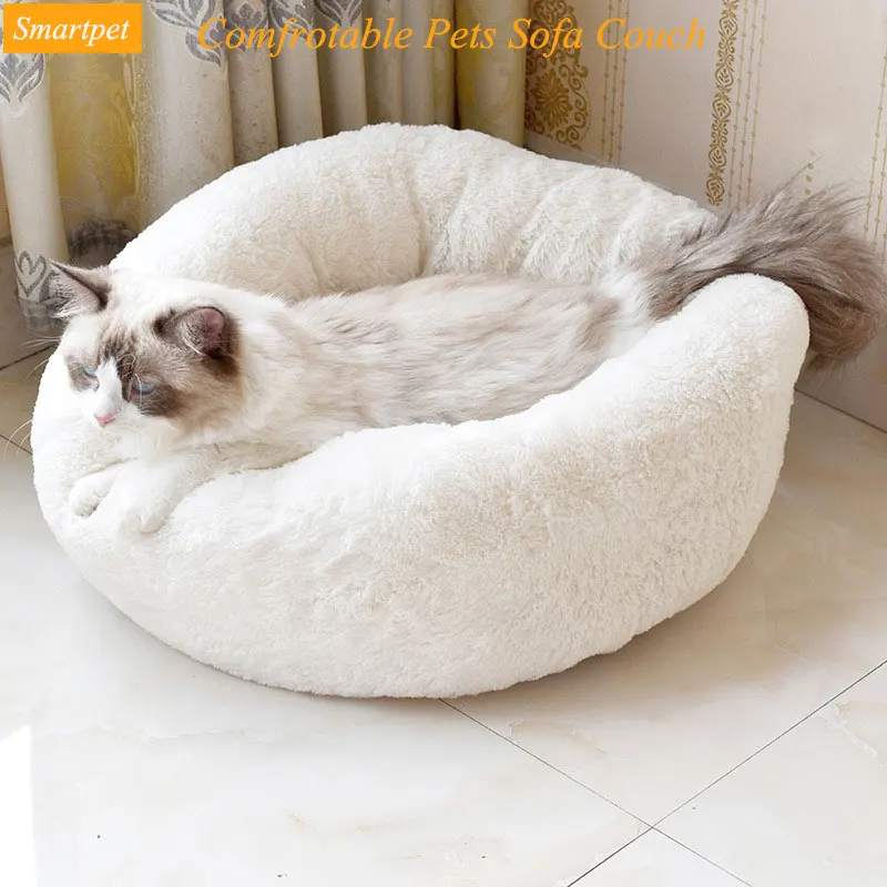 Удобный И Теплый Плюшевый кулер SMARTPET в лаконичном стиле круглая кровать для