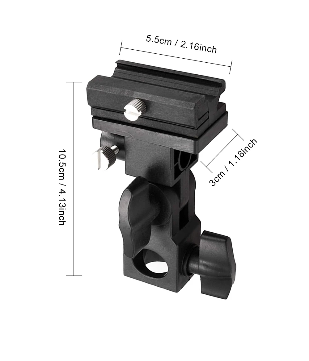 Универсальный кронштейн типа B для вспышки, регулируемый светильник типа «Горячий башмак», держатель для зонта, светильник, крепление для студийной видеокамеры DSLR камеры