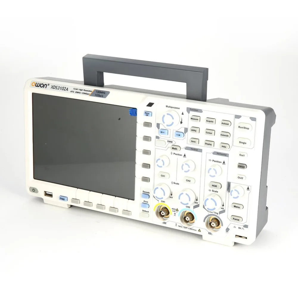 OWON XDS3102A двухканальный Глубокая память ЖК дисплей цифровой осциллограф Scopemeter Scope