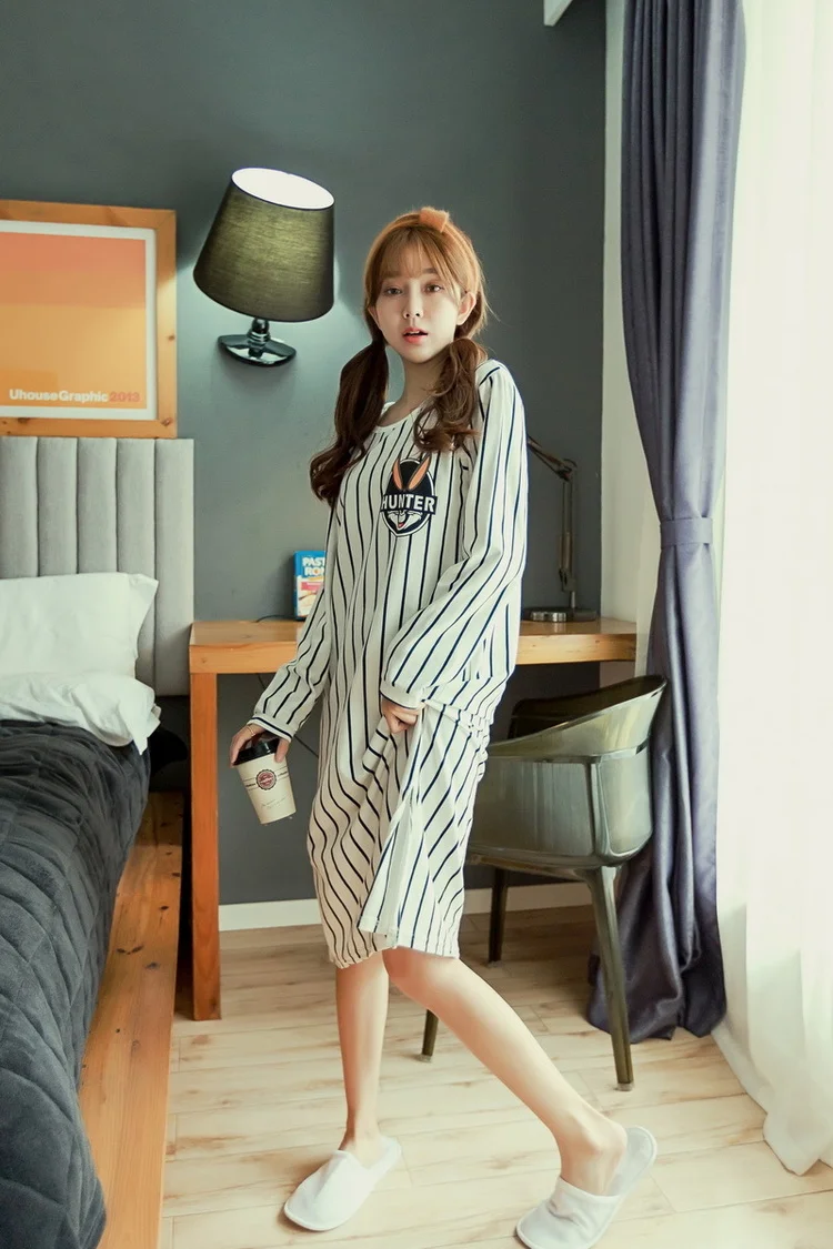 KISBINI женская летняя одежда для сна ночные рубашки с круглым вырезом пуловер с принтом ночной халат дышащая модная женская домашняя одежда