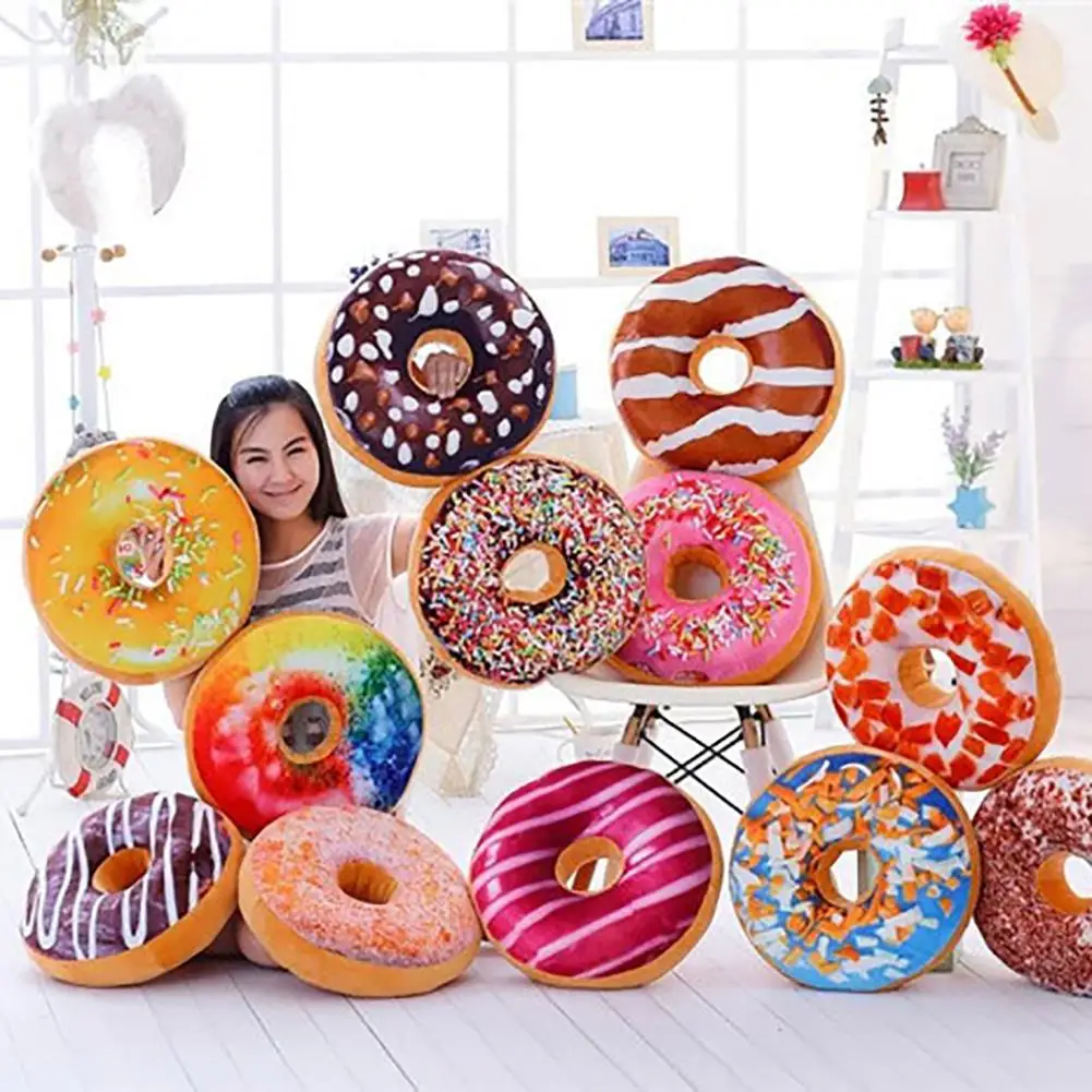 3D Creative Plush Donut Food Stuffed Pillow Sofa Chair Back Car Cushions Mat Cute Simulation Cushion 1 3D Creative Plush Donut Food Stuffed Pillow Sofa Chair Back Car Cushions Mat Cute Simulation Cushion 1