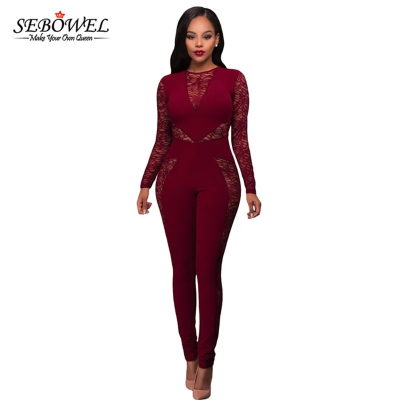 Purlish-Red-Lace-Spice-Long-Sleeves-Jumpsuit-LC64235-3-1