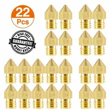22pc 3D Printer Nozzle MK8 Extruder Nozzle Extruder Print Head 1.75mm for 3D Printer Anet A8 Makerbot MK8 Creality CR-10 Ender 3