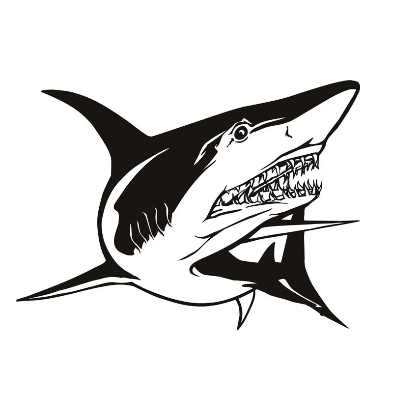 

Most Popular Home Decor Truculent Great White Shark Wall Sticker Living Room Kids Room Decorative Vinyl Removable Wall Decal