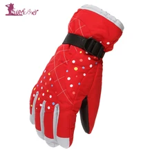 Lurehooker женские непромокаемые зимние теплые лыжные перчатки на открытом воздухе спортивные ветрозащитные сноубордические перчатки женские хлопковые лыжные перчатки