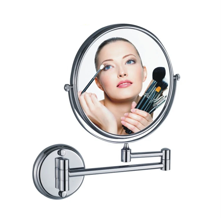retractable makeup mirror bathroom magnifier vanity mirror double faced