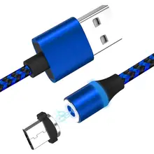 Плетеный Магнитный usb-кабель для Andriod 360 градусов type-c зарядный кабель светодиодный зарядное устройство USB type C кабели для мобильных телефонов