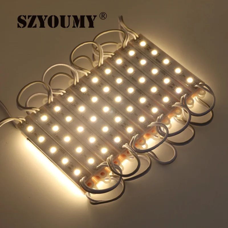 SZYOUMY 1000 шт 5 светодиодный модуль 5050 SMD синий/зеленый/красный/белый/wartm белый водонепроницаемый 5 светодиодный s свет лампы 24 часа время