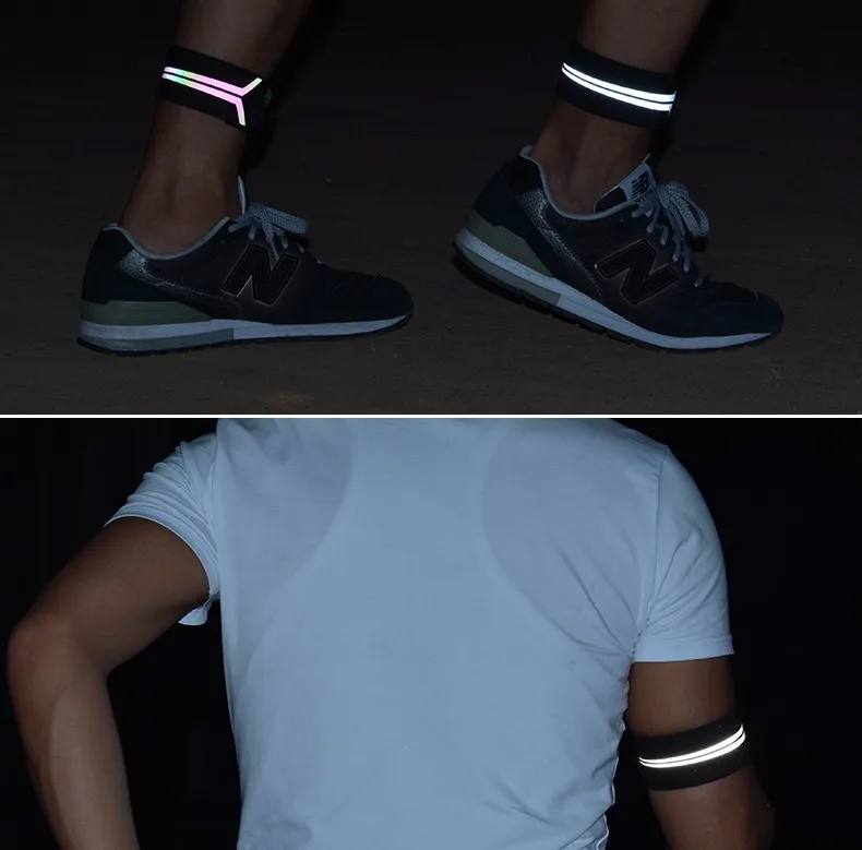 ROCKBROS велосипедные штаны с зажимом светоотражающий ремень для спортивной безопасности для бега велосипед тренировочный светильник для езды на лодыжке