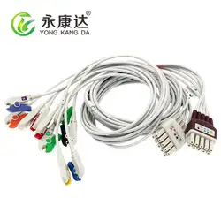 Новый совместимый Mindray 12 контактов 10 привести EKG leadwires с CE и сертификат ISO, бесплатная доставка