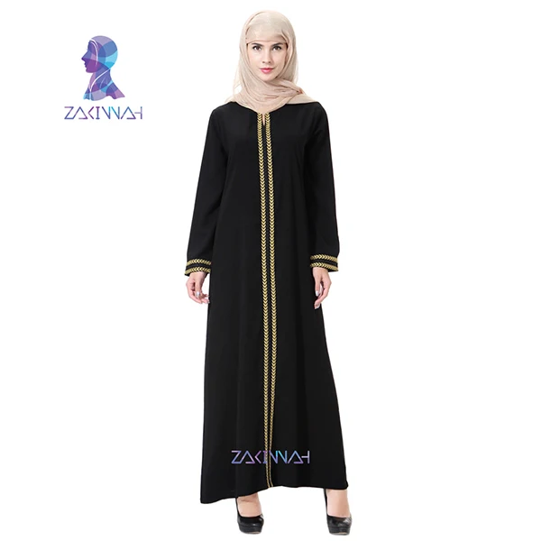 Zakiyyah новая вышитая мусульманская одежда для женское мусульманское платье плюс размер исламское платье с длинными рукавами одеяние мусульмане - Цвет: yellow