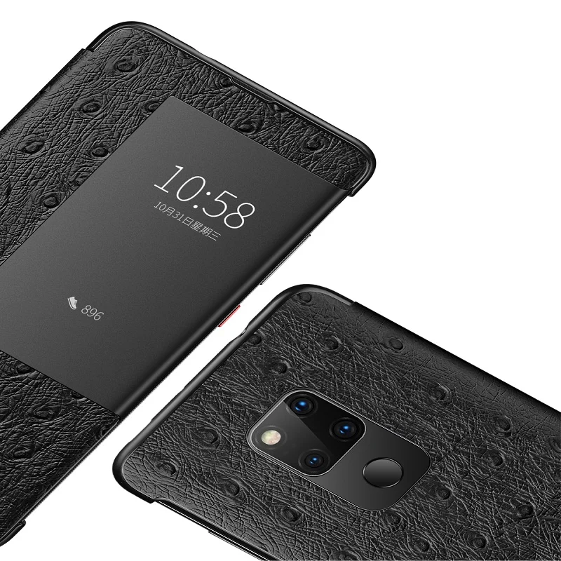 Cyboris Роскошный чехол-книжка из натуральной кожи для huawei mate 20 Стильный Ультратонкий чехол ручной работы с умным видом для mate 20 Pro