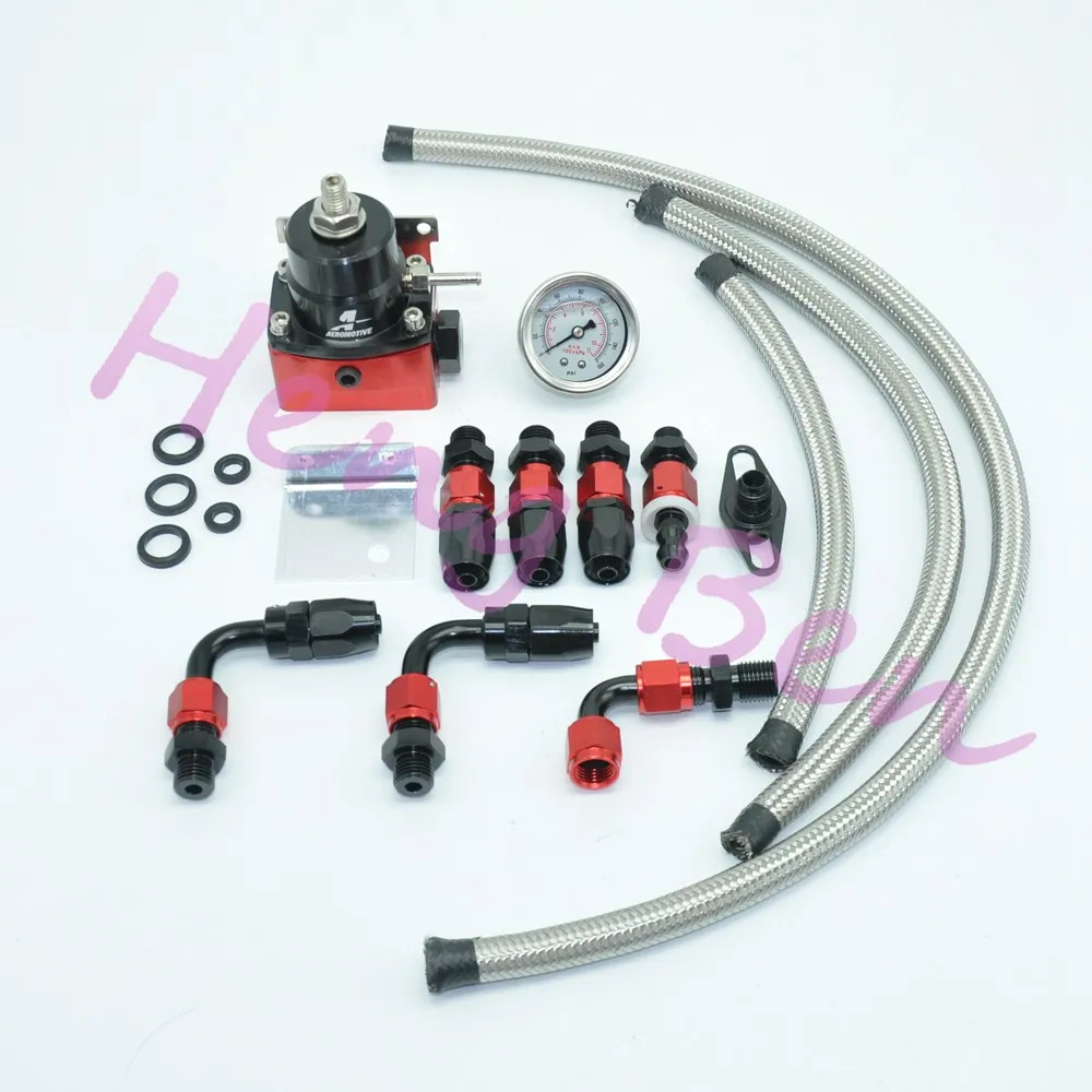 HB Universal fpr AN6 Fitting EFI fuel pressure regulator For 7MGTE MKIII with hose line.Fittings