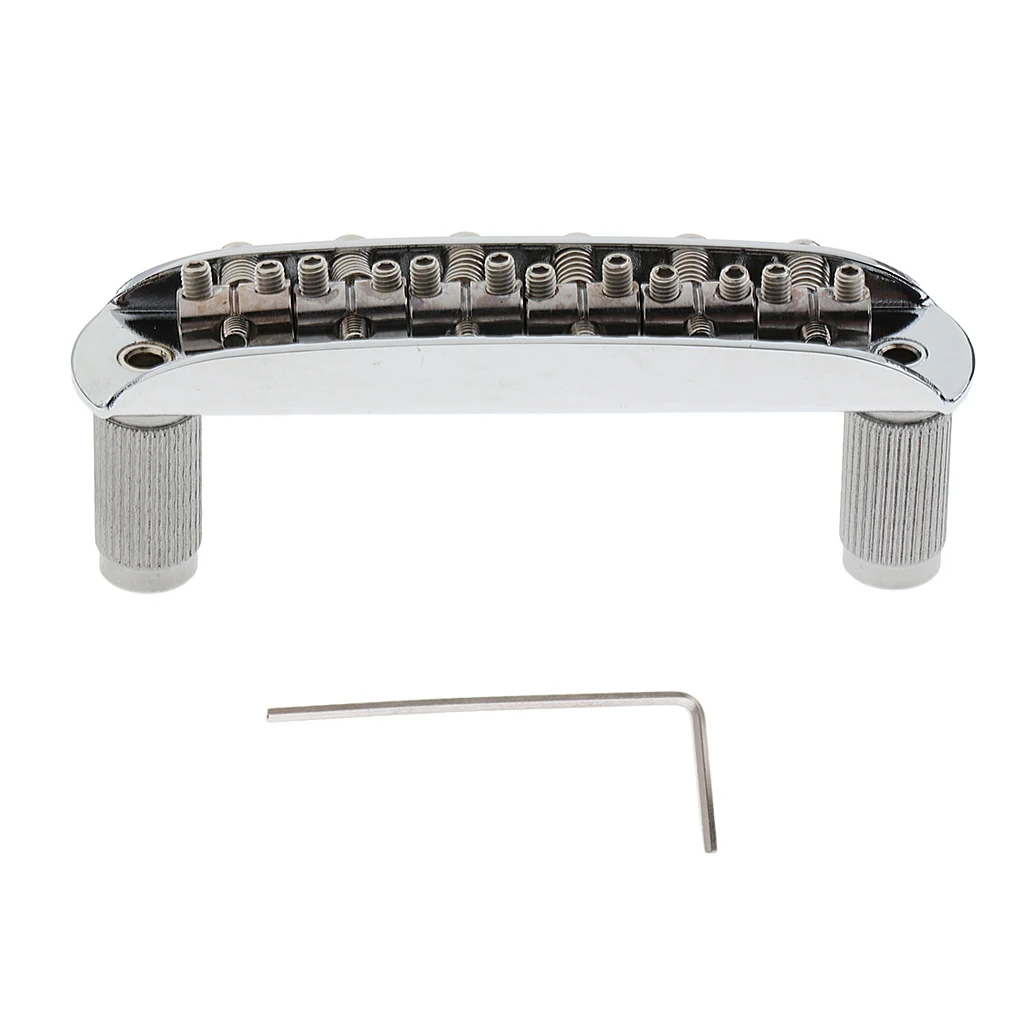 Chrome Bridge Assembly Set for Jazzmaster Mustang Style Guitar Parts Instrument Accessories