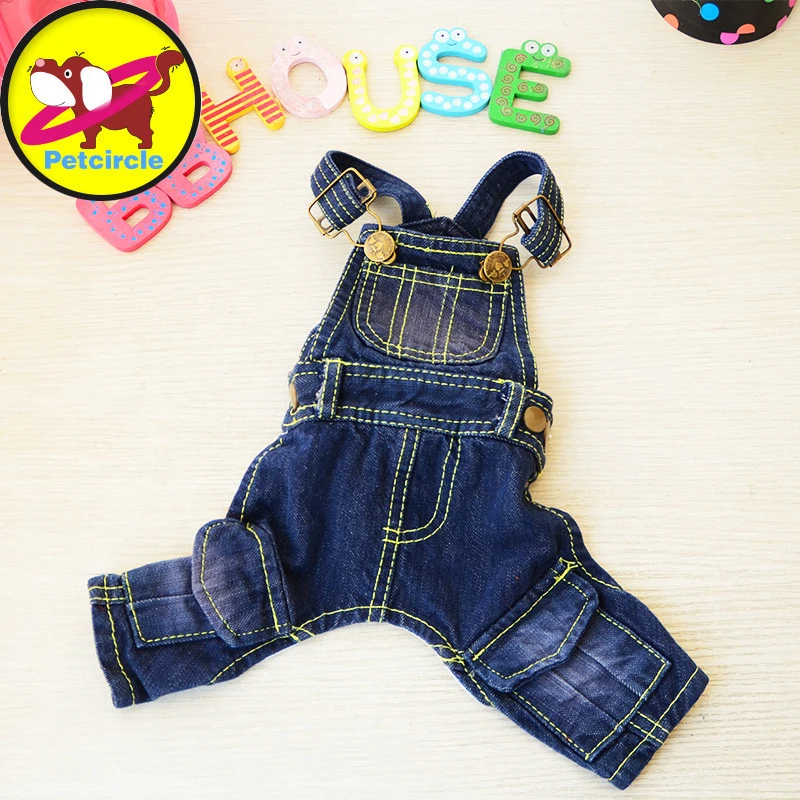 

2018 Petcircle Pet Costume Suit Dog Clothes Cowboy Denim Jumpsuit Summer Spring Autumn Pets Pants Pet Clothes Puppy Suit for Cat
