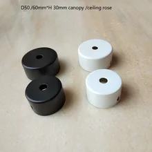 2 шт./лот D50/60xH 30 мм черный/белый шнур подвесной светильник потолочный навес винтажный потолок роза с кронштейном