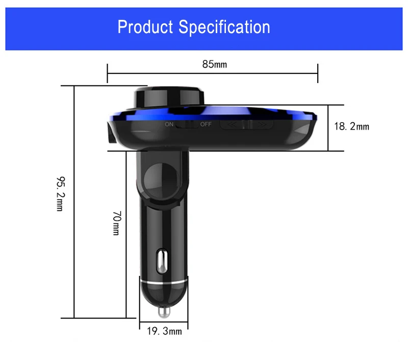 Bluetooth автомобильный комплект Handsfree fm-передатчик модулятор с двумя USB Автомобильное зарядное устройство автомобильный аудио mp3-плеер XM-130