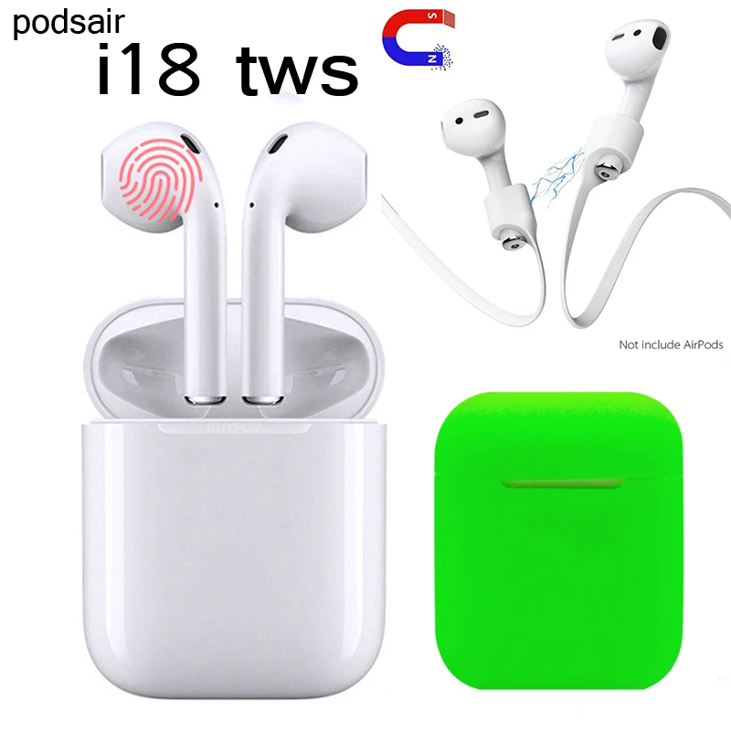 

I18tws wireless Bluetooth Bluetooth 5.0 touch headset With mic PK w1 chip i30 tws i30tws i30 free shipping