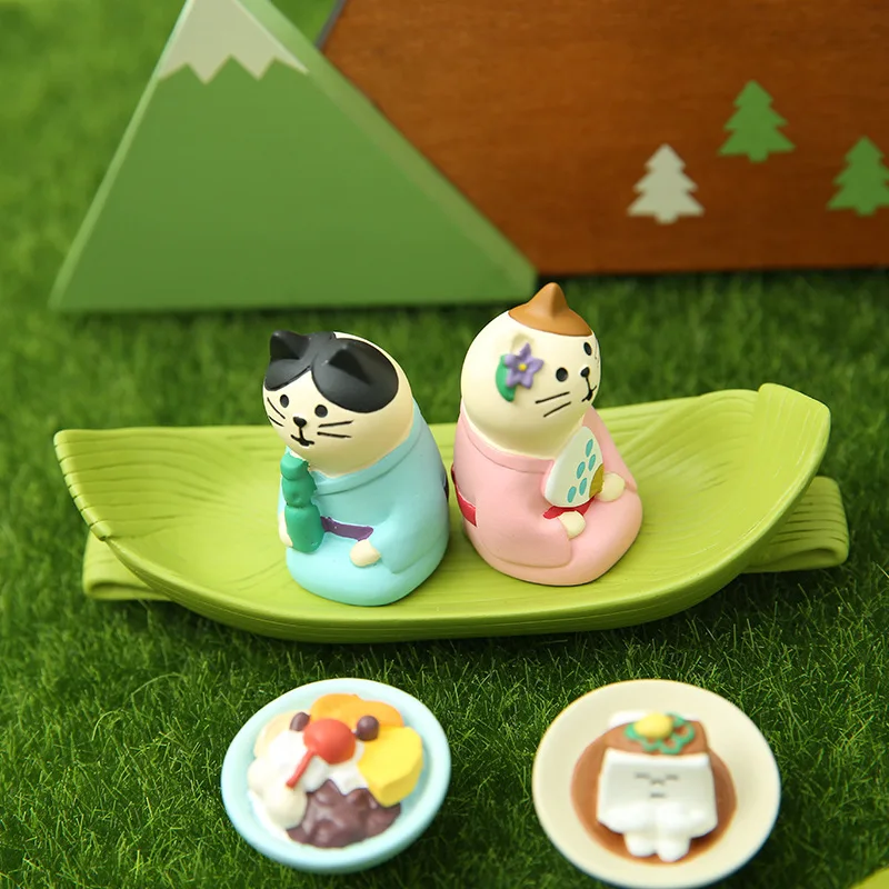 Japan Animation Wedding Decole Cat Model Miniature figurine cartoon wedding decoration fairy garden statue Home Gift Moss garden