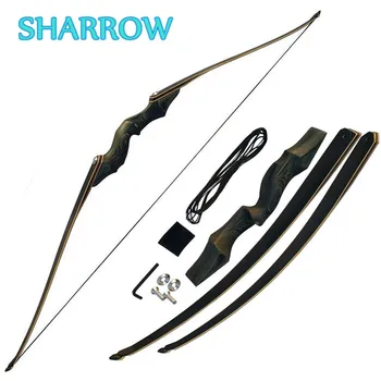 

60" 30-60Lbs Archery Takedown Recurve Bow Wooden Riser Right Hand For Outdoor Hunting Practice Shooting Camping Accessories