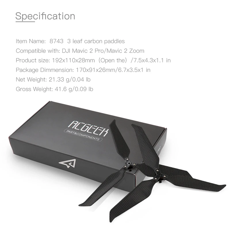 mavic 2 carbon fiber Low Noise propellers Enhance blade 8743 propeller for dji mavic 2 pro  zoom drone Accessories 1 (17)