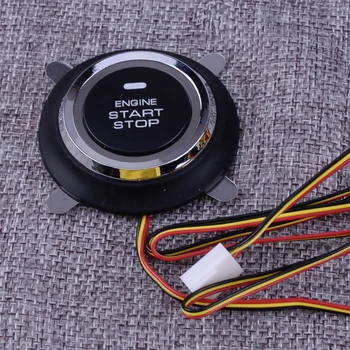 

DWCX Universal 12V 3 Pin 3-line Car Keyless Entry Push Starter Ignition Switch Engine Start Push Button