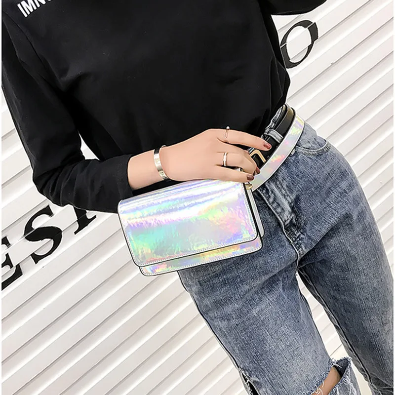 النساء الخصر حقيبة بريق بو الجلود الخصر حزمة للإناث فتاة السفر حقيبة بحزام الليزر الصيف Crossbody فاني أكياس حقيبة يد بسلاسل النساء الخصر حقيبة بريق بو الجلود الخصر حزمة للإناث فتاة السفر حقيبة بحزام الليزر الصيف Crossbody فاني أكياس حقيبة يد بسلاسل
