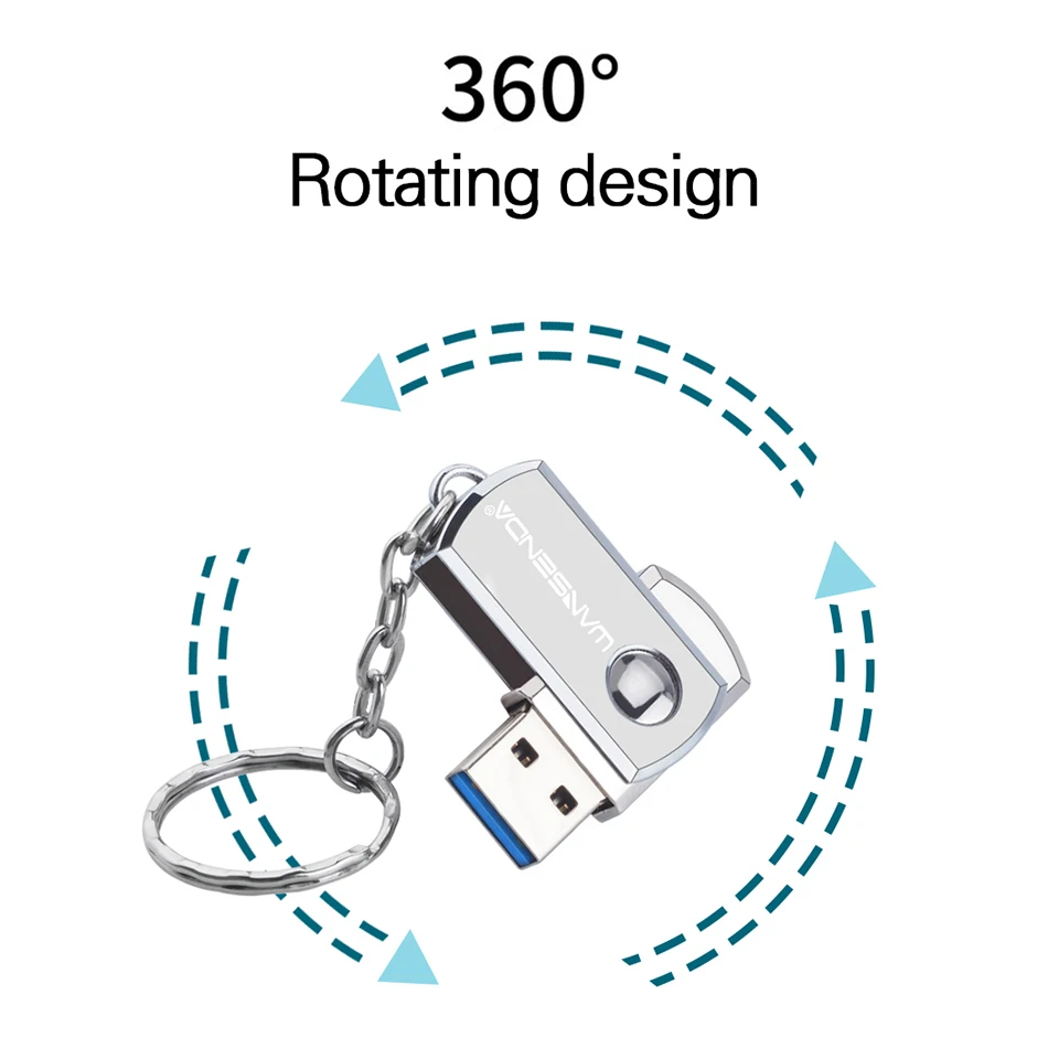 Wansenda Stainless Steel USB 3.0 Flash Drive Key Chain High Speed Pen Drive 256GB 128GB 64GB 32GB 16GB 8GB USB Stick Pendrives Wansenda Stainless Steel USB 3.0 Flash Drive Key Chain High Speed Pen Drive 256GB 128GB 64GB 32GB 16GB 8GB USB Stick Pendrives