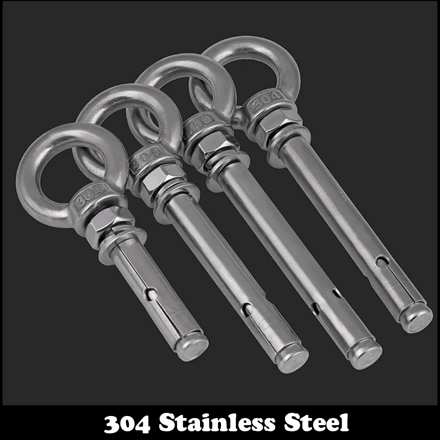 

M8 M8*70 M8x70 M8*80 M8x80 M8*90 M8x90 304 Stainless Steel Lift Eye Ring Nut Concrete Anchor Sleeve Expansion Bolt Screw