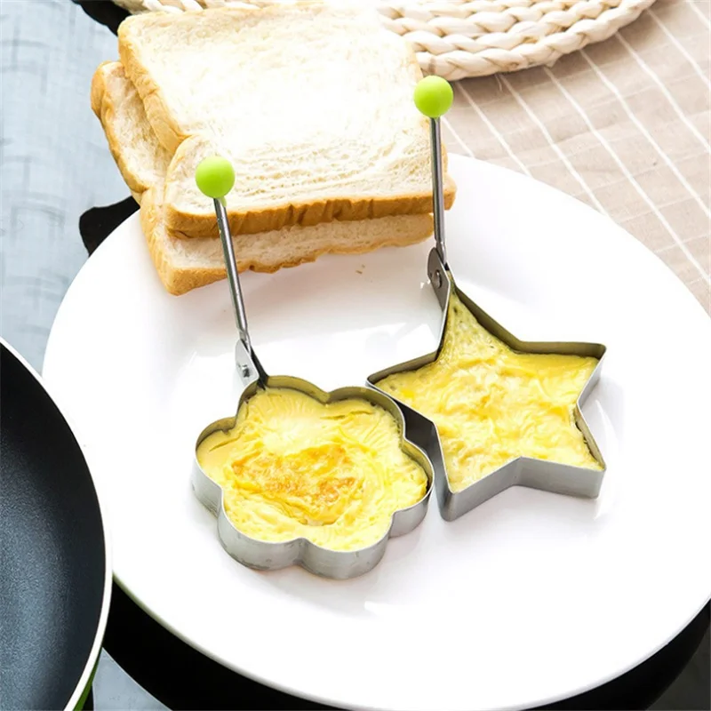 

5 Style Stainless Steel Fried Egg Shaper Pancake Mould Omelette Mold Frying Egg Cooking Tools Kitchen Accessories Gadget 2019